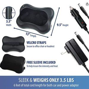 Shiatsu Back and Neck Massager - 3D Kneading Deep Tissue Heated Massage Pillow